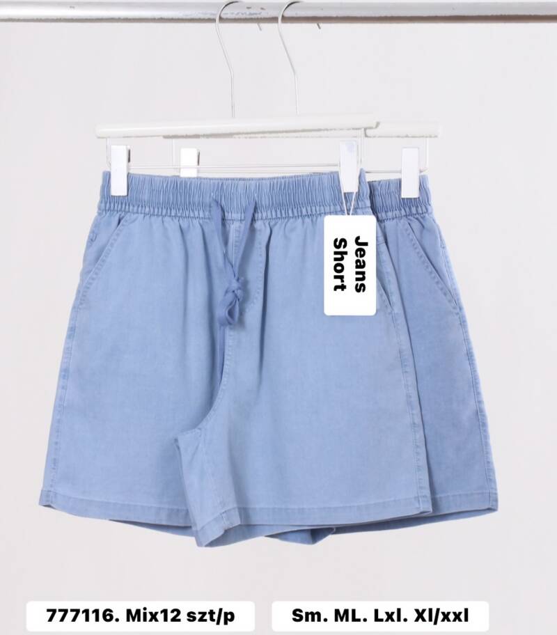 Szorty damskie jeans Roz S-2XL, 1 Kolor Paczka 12 szt 1